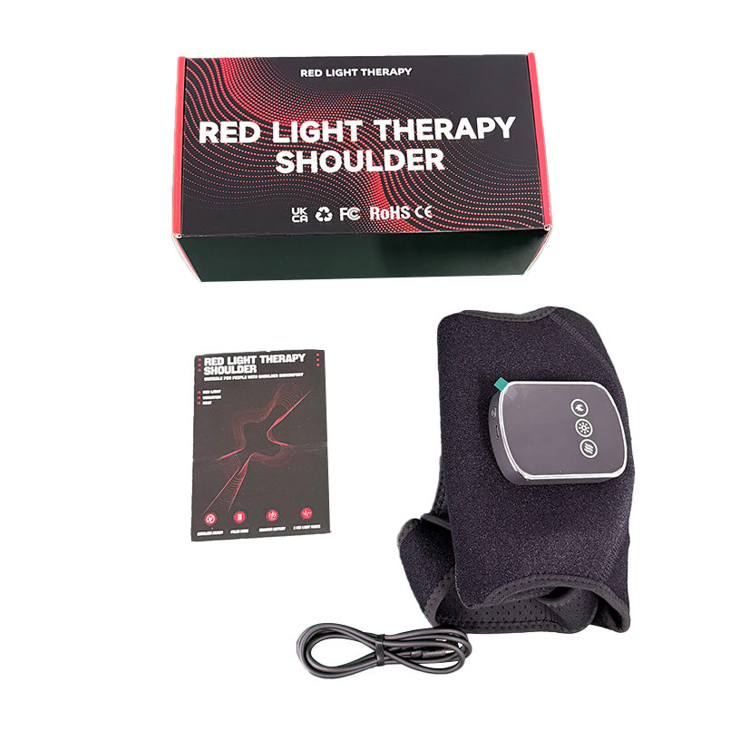 Red Light Therapy Shoulder Brace HGHJ03 | Wireless Heat & Vibration Massager