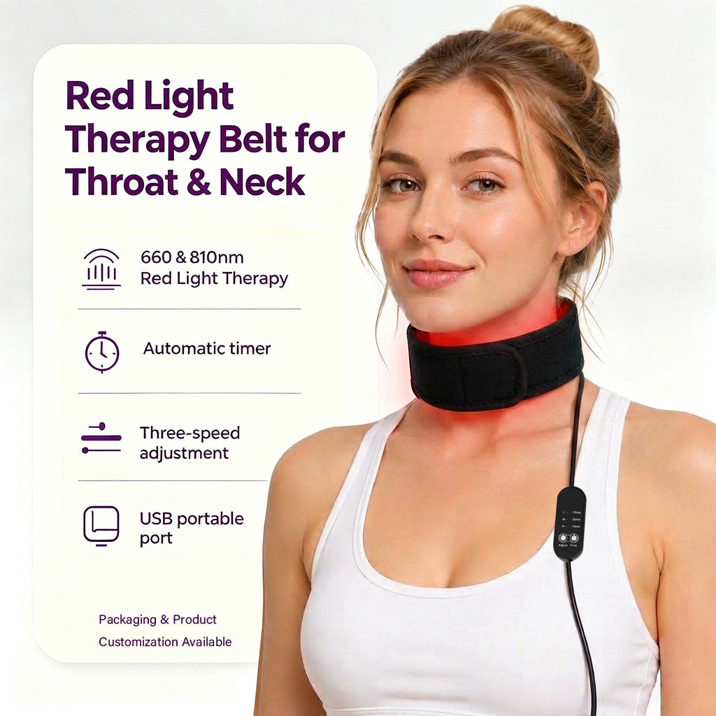 UOYO U10A red light therapy belt for throat and neck, 660 nm and 810 nm