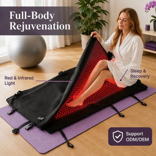 UOYO HZD008 full body red light therapy mat in sleeping bag form