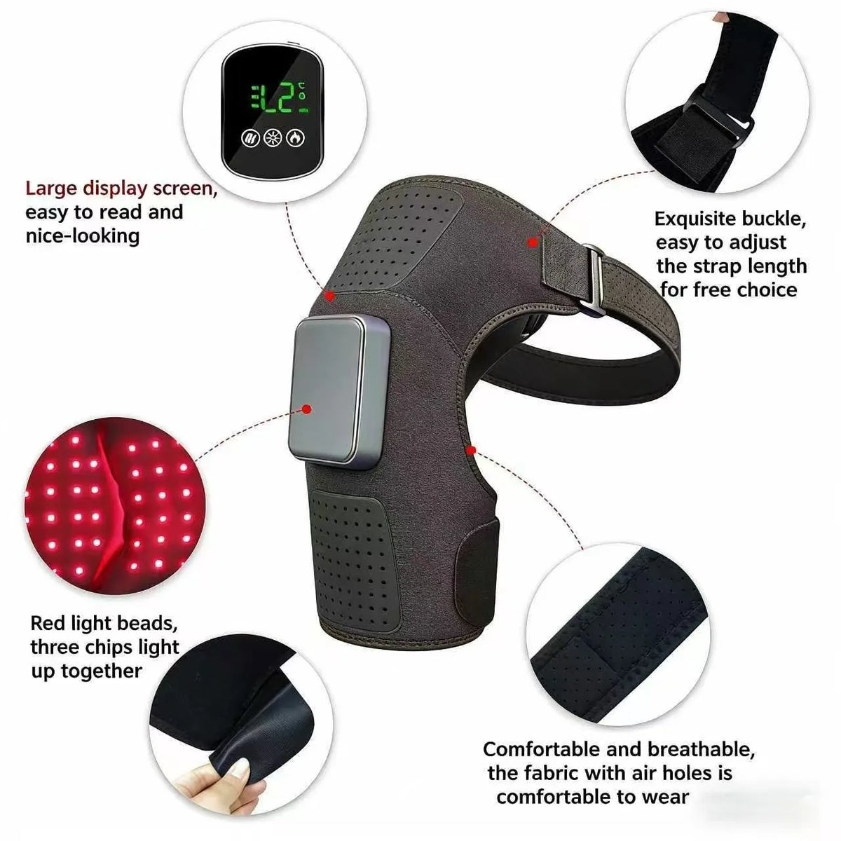 UOYO HGHJ03 red light therapy shoulder brace product view