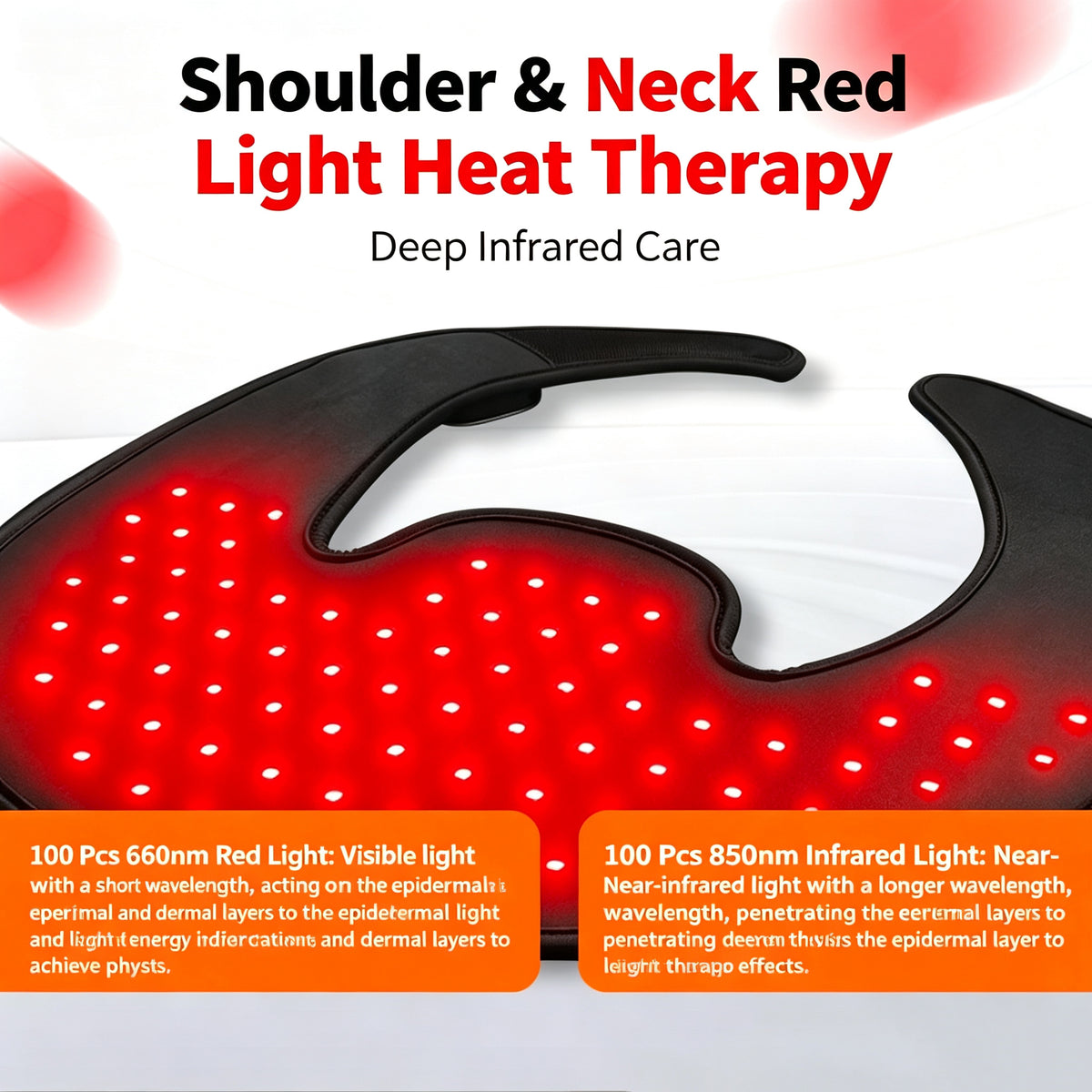 Red Light Therapy Wrap | Infrared Heating Pad for Ankle & Neck