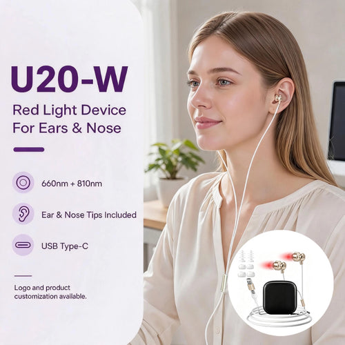 UOYO U20-W red light device for ears and nose, 660 nm and 810 nm, USB Type-C