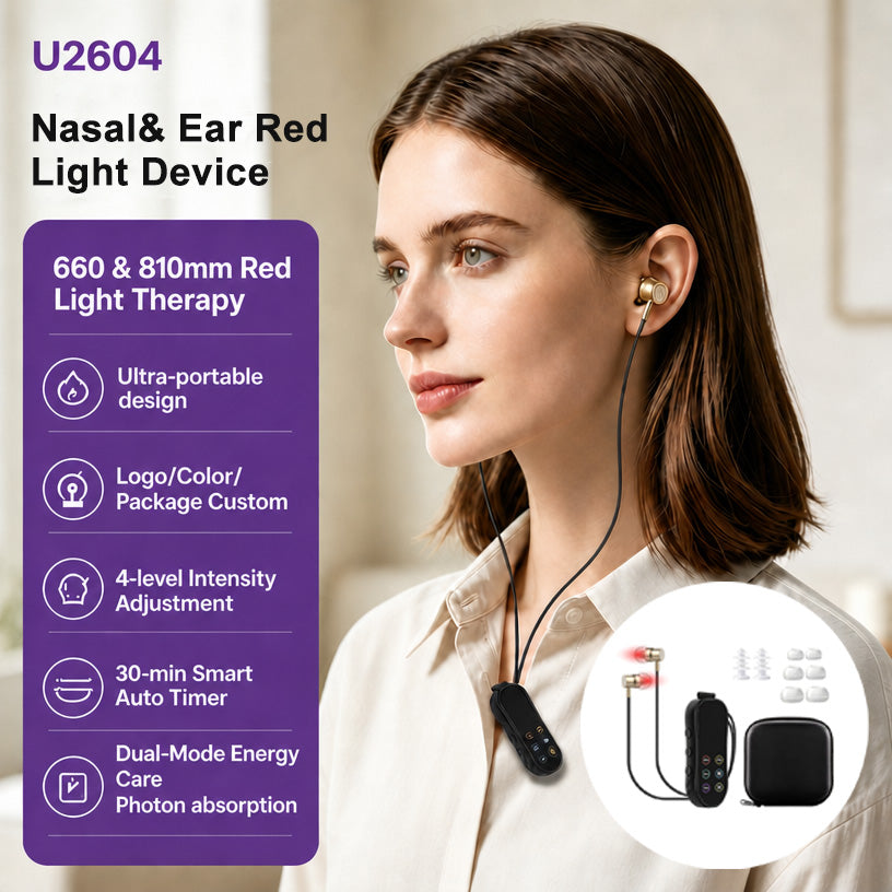 Red Light Therapy Ear & Nose Clip | 650nm 808nm Portable Device