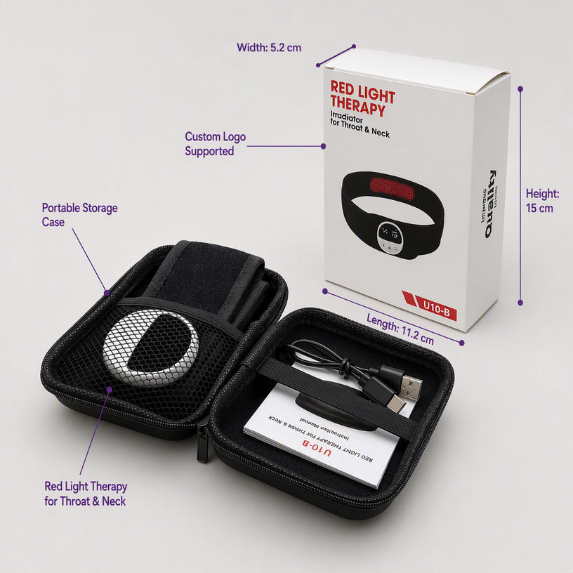 Red Light Therapy Neck Wrap | 660nm 810nm Infrared Heating Band